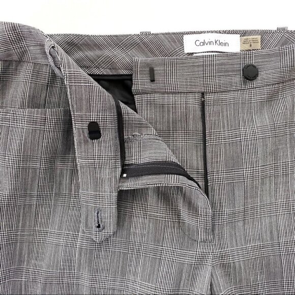 Calvin Klein plaid trousers, modern fit, medium rise, plaid stretch fabric - Picture 9 of 13